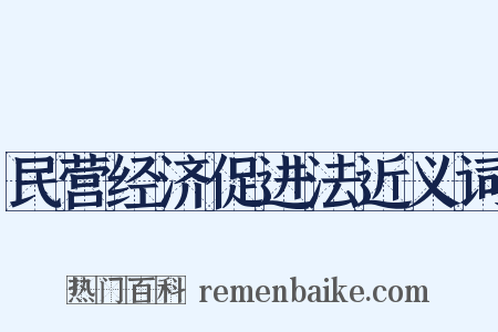 民营经济促进法近义词是什么意思的图片